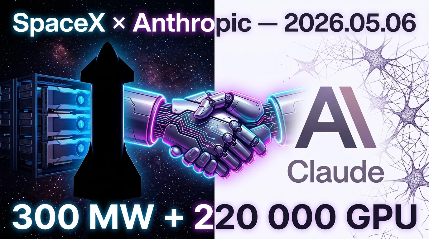 SpaceX × Anthropic megállapodás: 220 000 GPU a Colossus 1-ből, Musk 180° fordulat