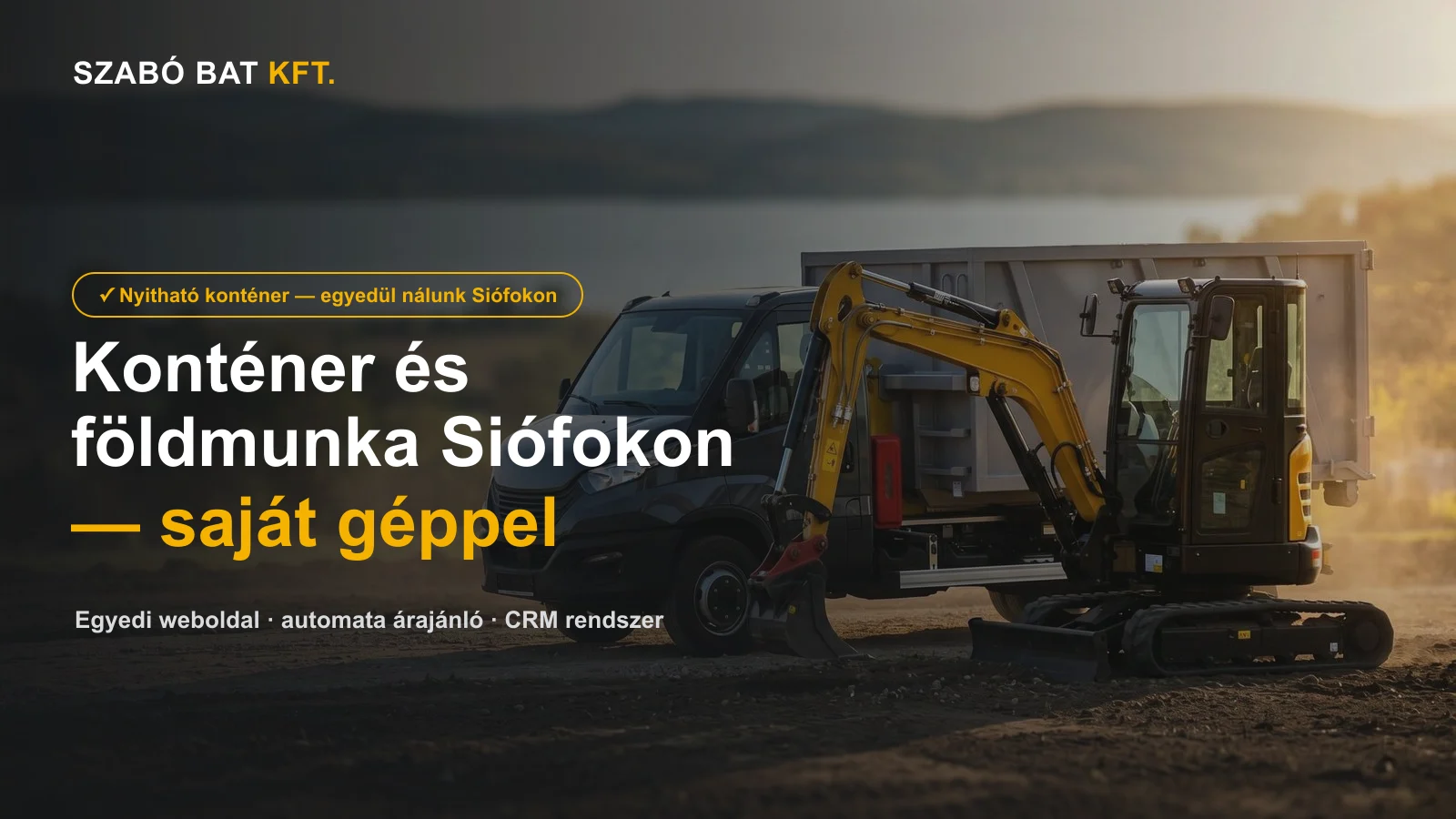 A Szabó Bat Kft. weboldalának nyitóképe